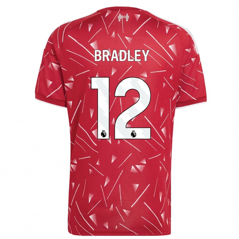 Danxen Dames Conor Bradley #12 Wit Rood Thuisshirt Thuistenue 2026/27 T-Shirt