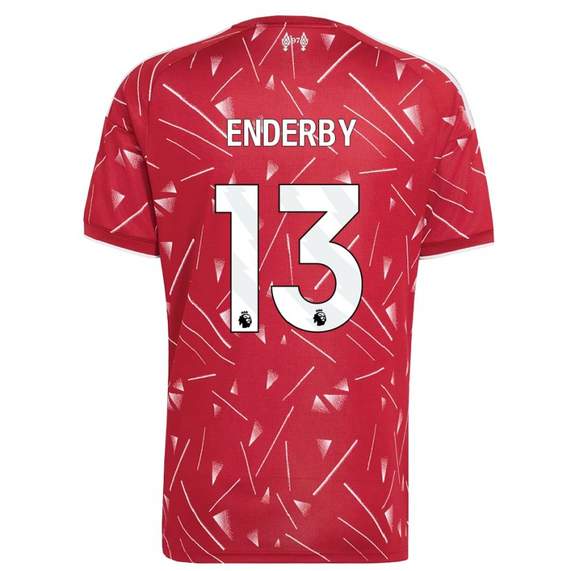 Danxen Dames Mia Enderby #13 Wit Rood Thuisshirt Thuistenue 2026/27 T-Shirt