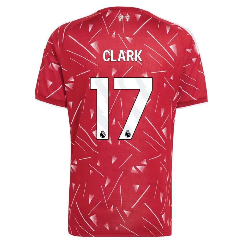 Danxen Dames Jenna Clark #17 Wit Rood Thuisshirt Thuistenue 2026/27 T-Shirt