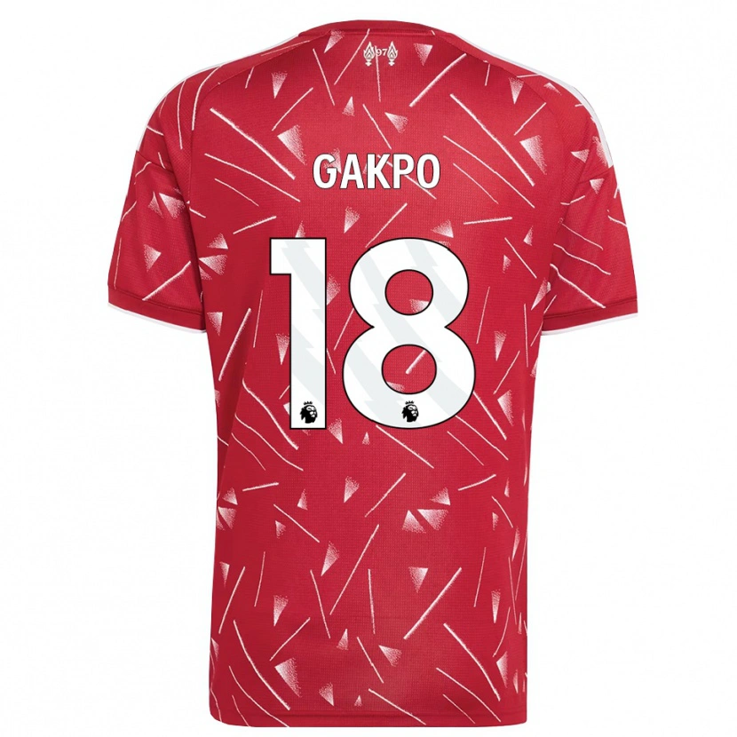 Danxen Dames Cody Gakpo #18 Wit Rood Thuisshirt Thuistenue 2026/27 T-Shirt