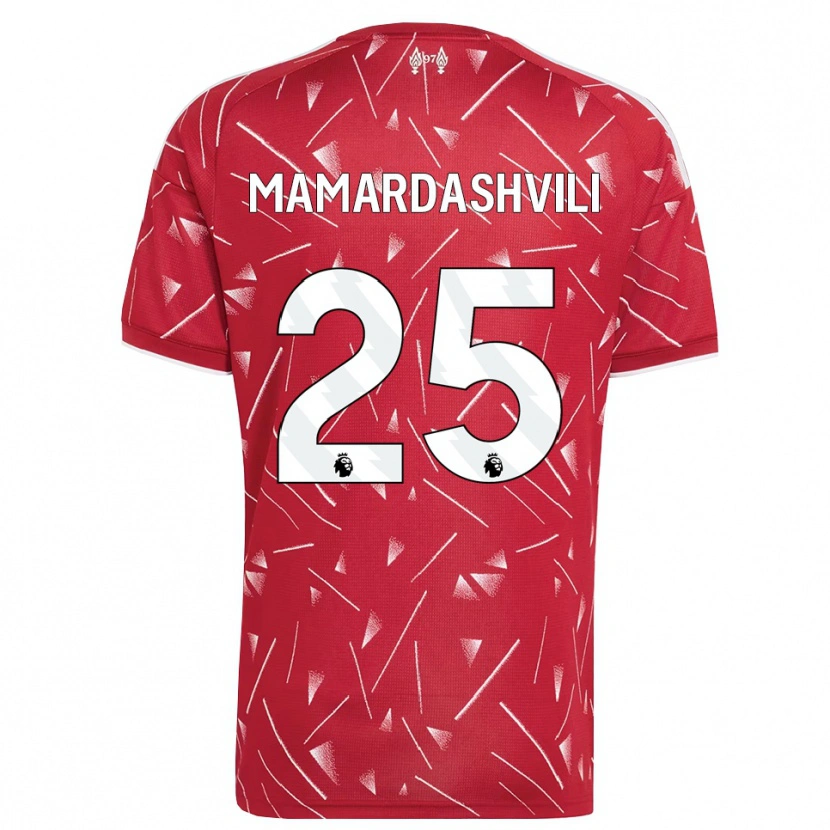 Danxen Dames Giorgi Mamardashvili #25 Wit Rood Thuisshirt Thuistenue 2026/27 T-Shirt