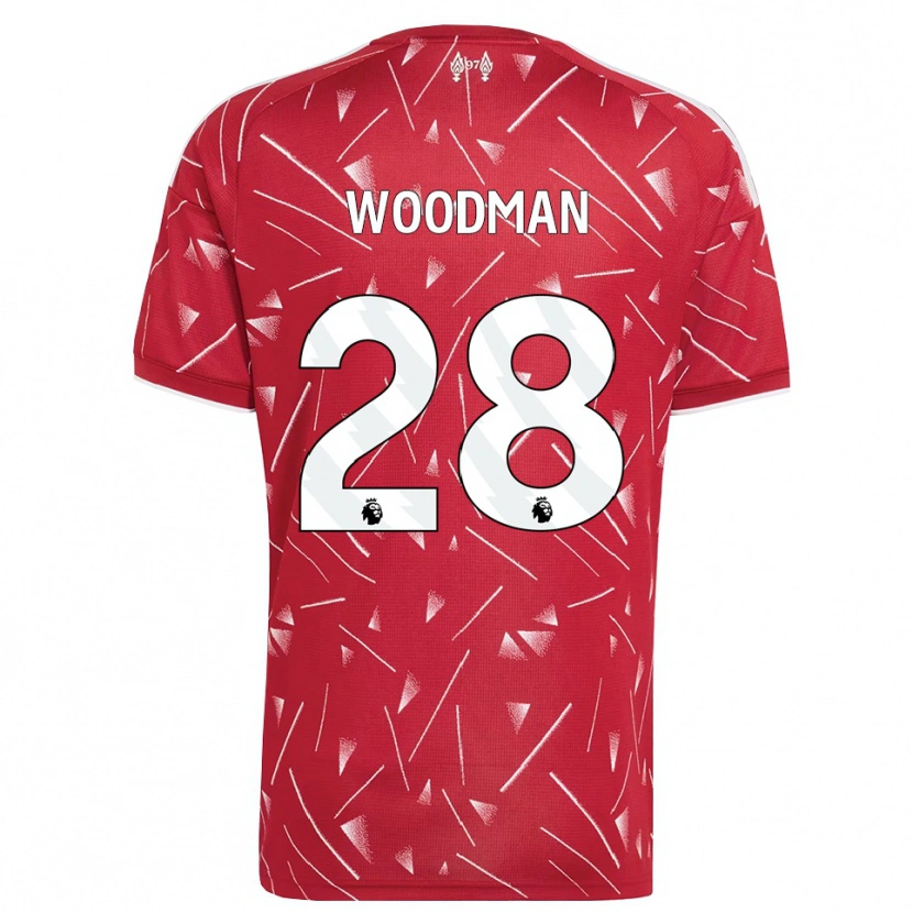 Danxen Dames Freddie Woodman #28 Wit Rood Thuisshirt Thuistenue 2026/27 T-Shirt