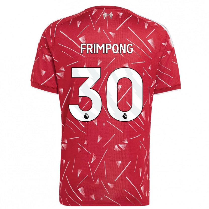 Danxen Dames Jeremie Frimpong #30 Wit Rood Thuisshirt Thuistenue 2026/27 T-Shirt