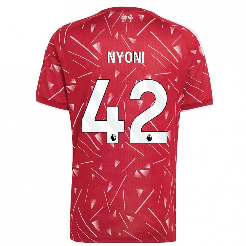Danxen Dames Trey Nyoni #42 Wit Rood Thuisshirt Thuistenue 2026/27 T-Shirt