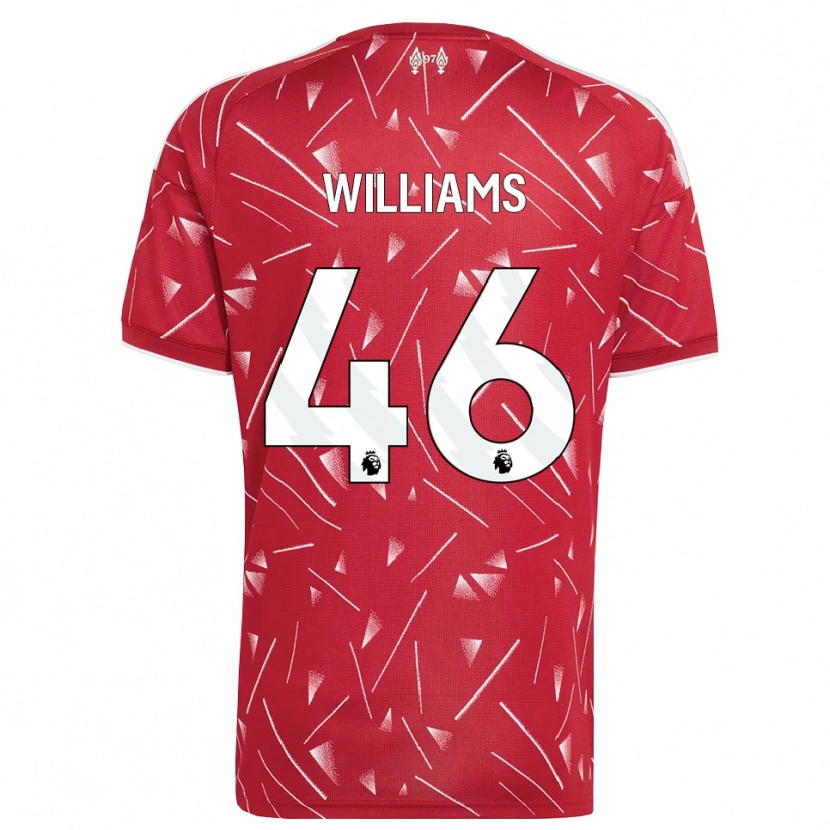 Danxen Dames Rhys Williams #46 Wit Rood Thuisshirt Thuistenue 2026/27 T-Shirt
