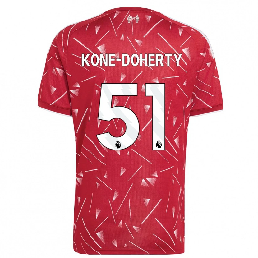 Danxen Dames Trent Kone-Doherty #51 Wit Rood Thuisshirt Thuistenue 2026/27 T-Shirt