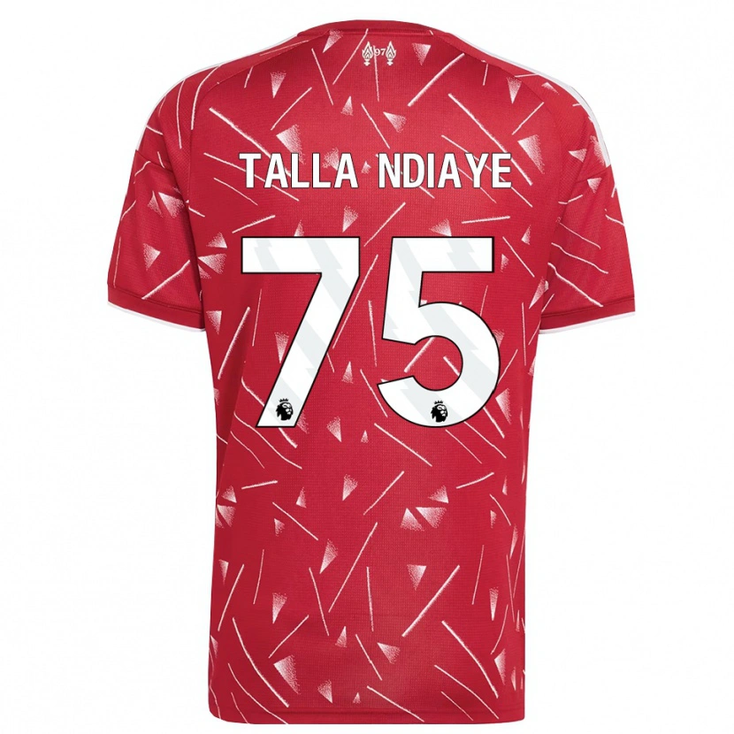 Danxen Dames Mor Talla Ndiaye #75 Wit Rood Thuisshirt Thuistenue 2026/27 T-Shirt