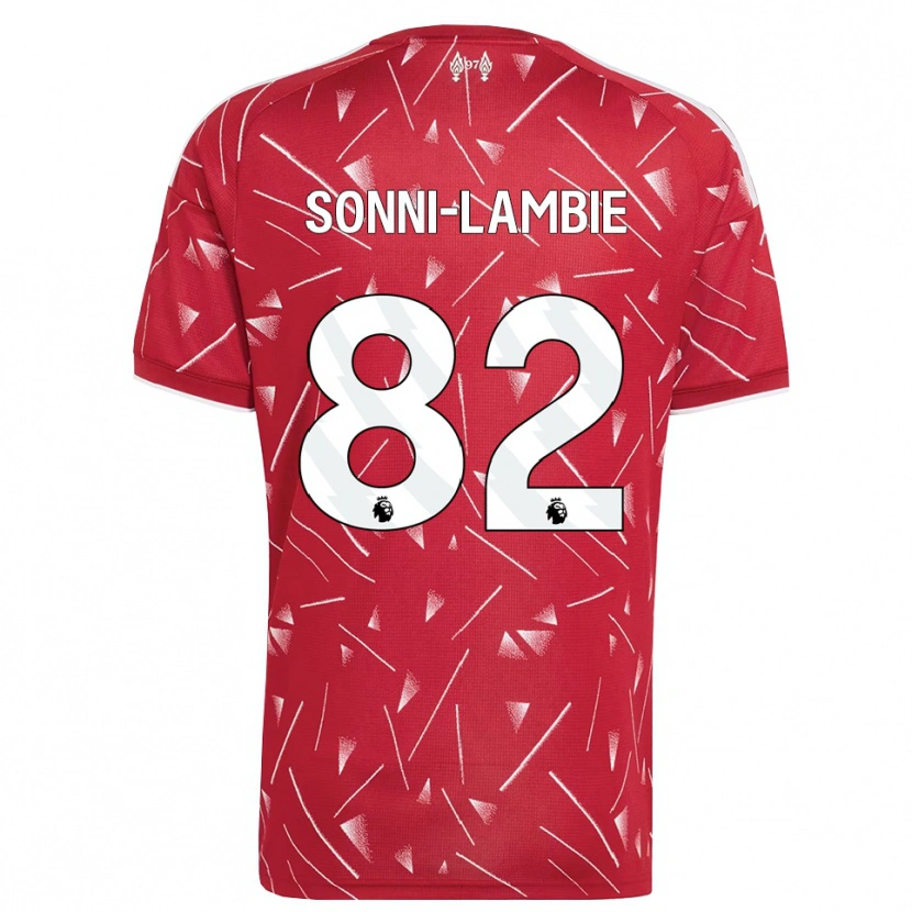 Danxen Dames Joshua Sonni-Lambie #82 Wit Rood Thuisshirt Thuistenue 2026/27 T-Shirt