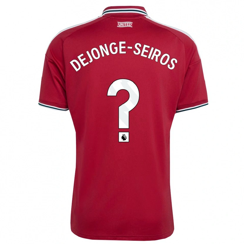 Danxen Dames Edson Dejonge-Seiros #0 Rood Geel Wit Thuisshirt Thuistenue 2026/27 T-Shirt