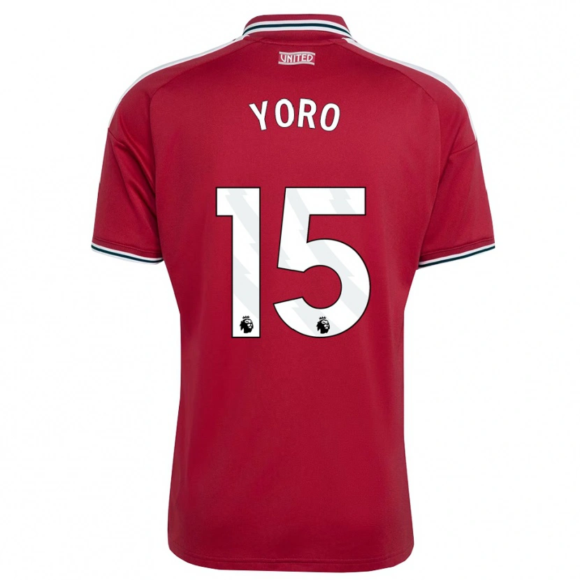 Danxen Dames Leny Yoro #15 Rood Geel Wit Thuisshirt Thuistenue 2026/27 T-Shirt