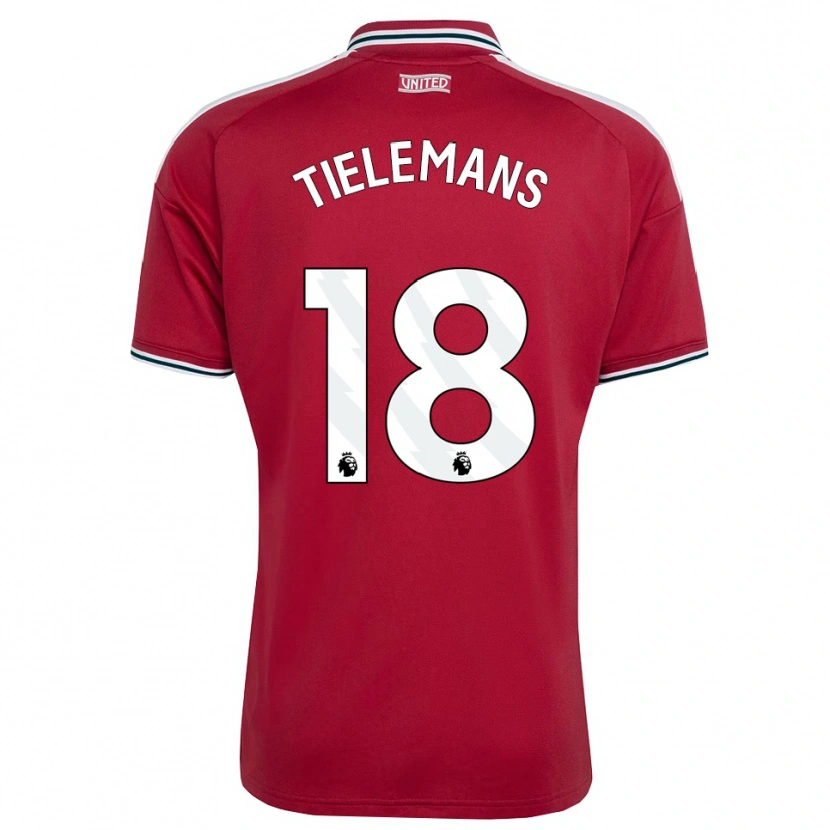Danxen Dames Youri Tielemans #18 Rood Geel Wit Thuisshirt Thuistenue 2026/27 T-Shirt