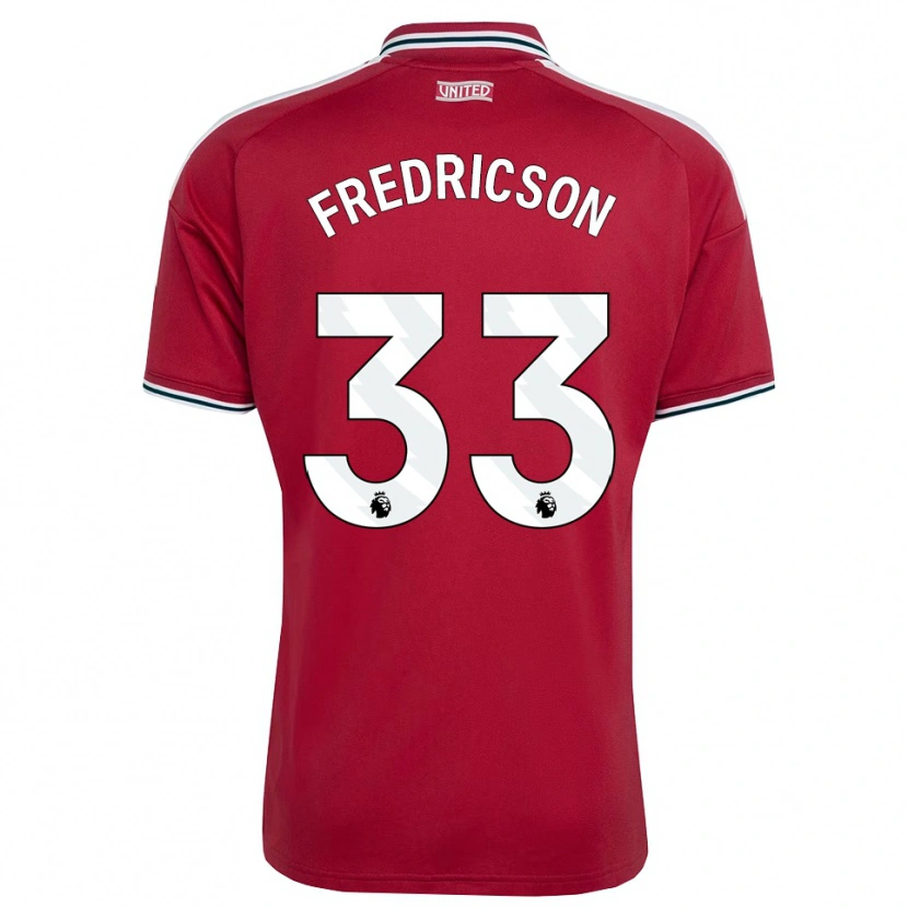 Danxen Dames Tyler Fredricson #33 Rood Geel Wit Thuisshirt Thuistenue 2026/27 T-Shirt