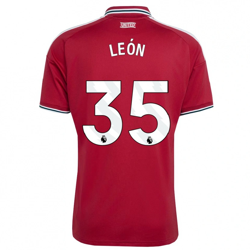 Danxen Dames Diego León #35 Rood Geel Wit Thuisshirt Thuistenue 2026/27 T-Shirt