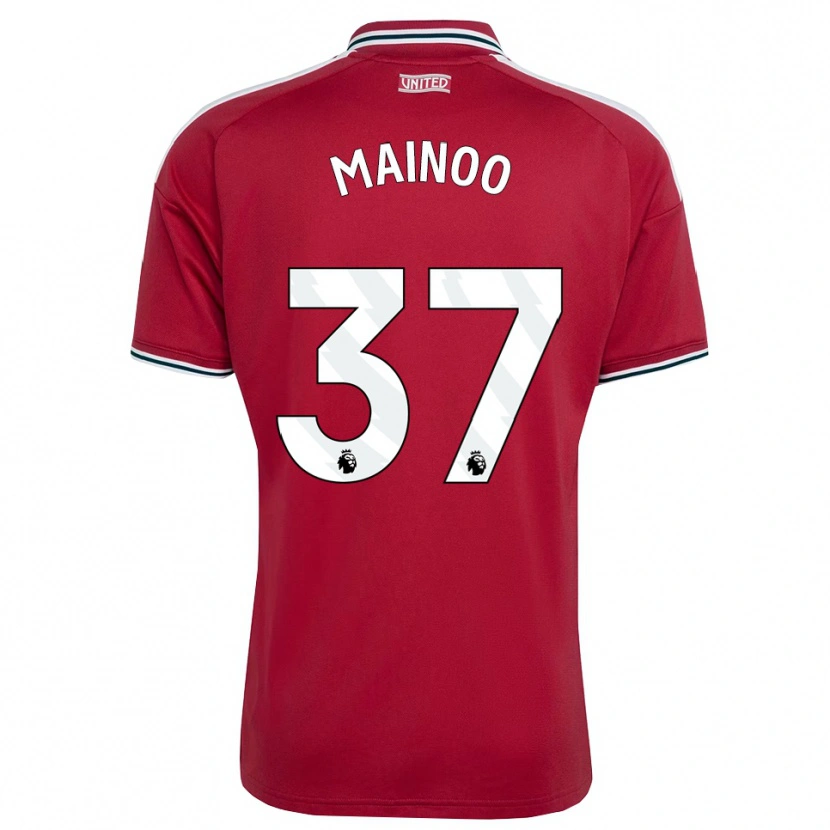 Danxen Dames Kobbie Mainoo #37 Rood Geel Wit Thuisshirt Thuistenue 2026/27 T-Shirt