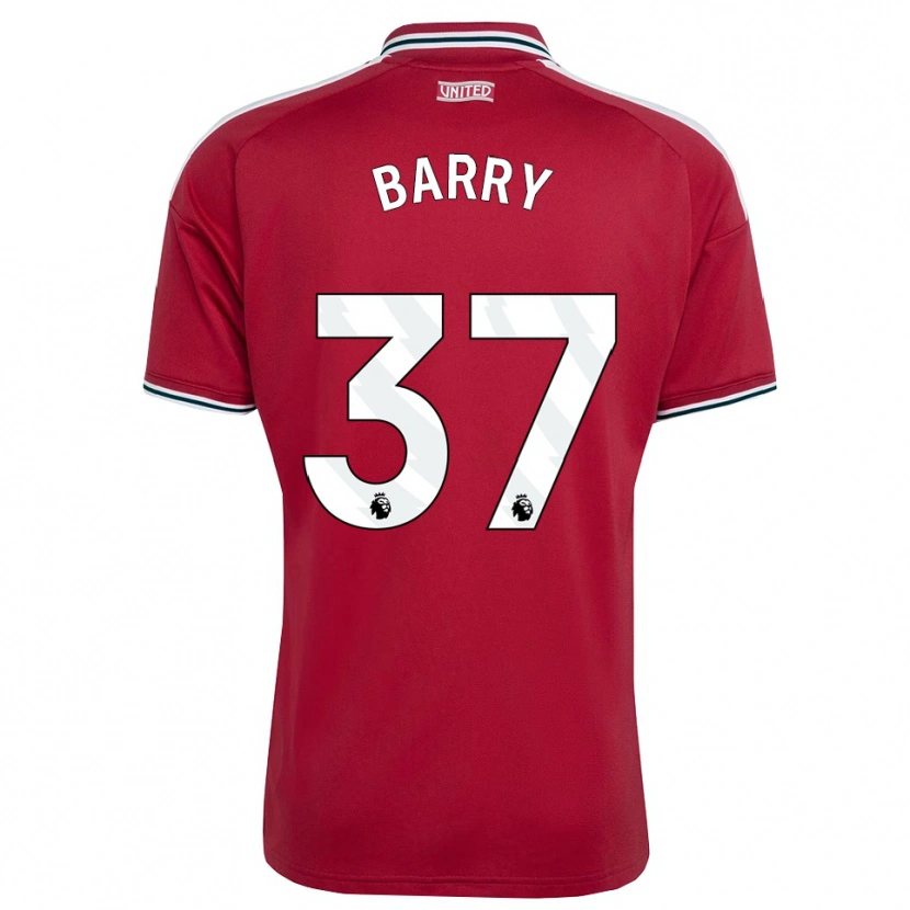 Danxen Dames Keira Barry #37 Rood Geel Wit Thuisshirt Thuistenue 2026/27 T-Shirt