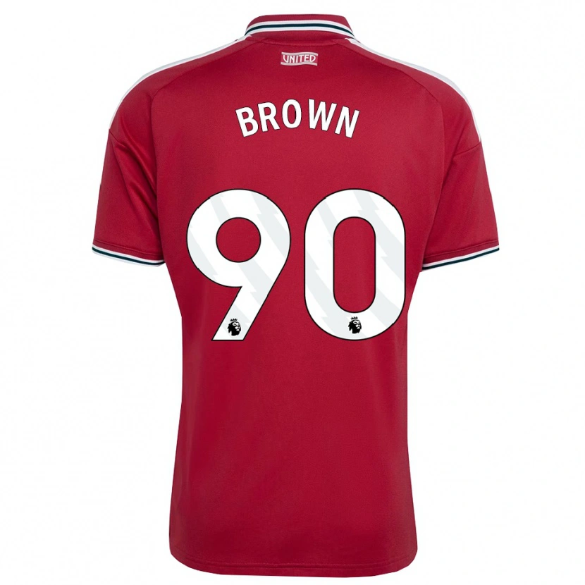 Danxen Dames Nathaniel-Junior Brown #90 Rood Geel Wit Thuisshirt Thuistenue 2026/27 T-Shirt