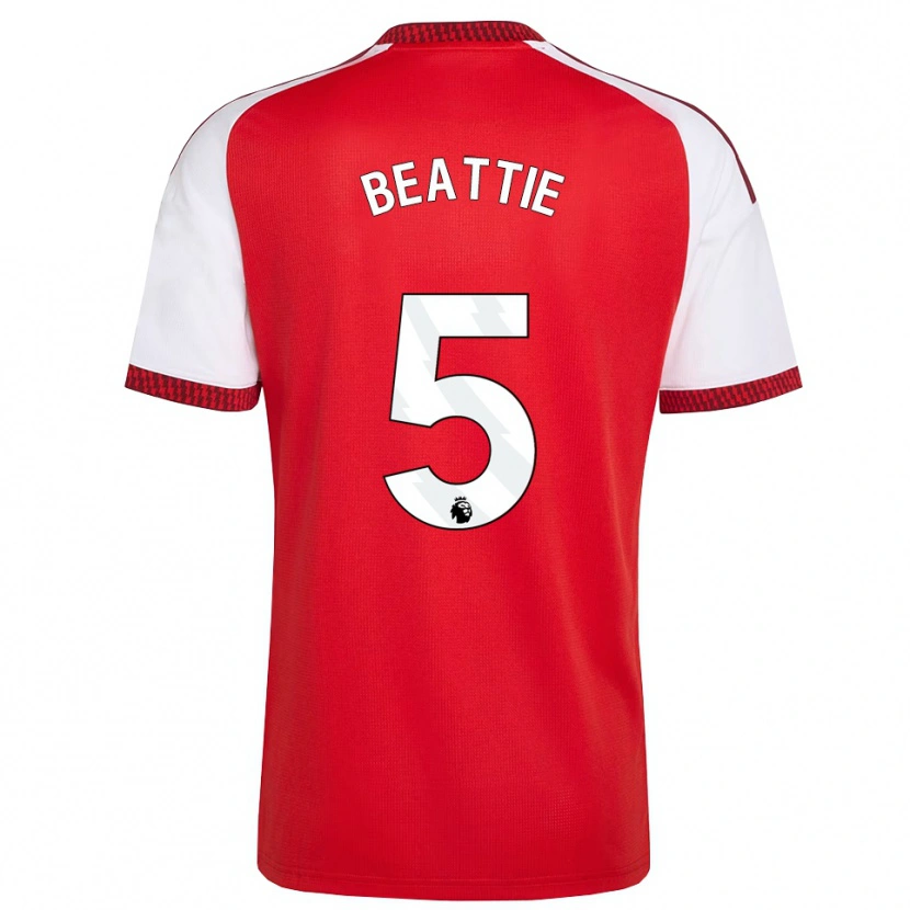 Danxen Dames Jen Beattie #5 Rood Wit Zwart Thuisshirt Thuistenue 2026/27 T-Shirt