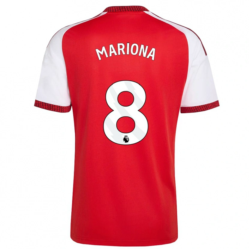 Danxen Dames Mariona Caldentey #8 Rood Wit Zwart Thuisshirt Thuistenue 2026/27 T-Shirt