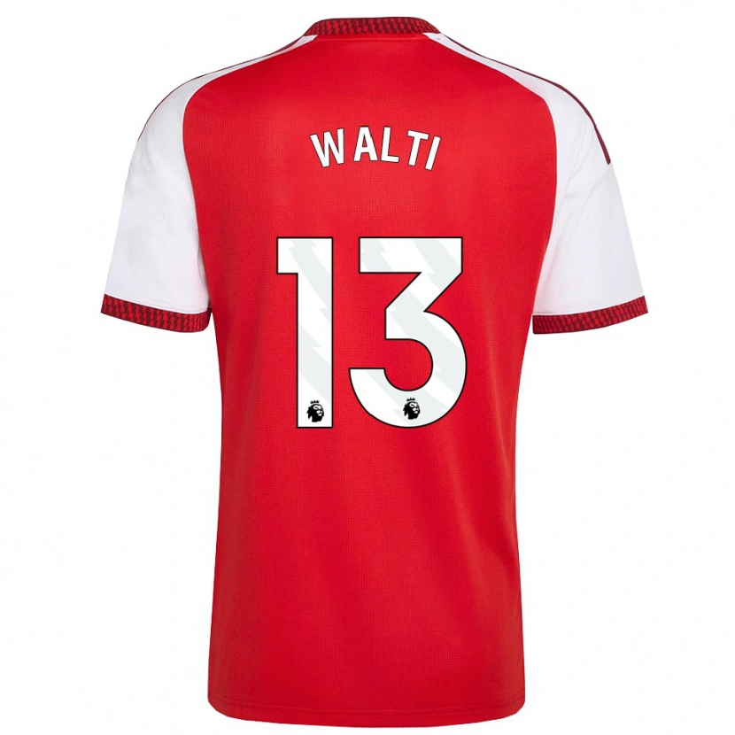Danxen Dames Lia Walti #13 Rood Wit Zwart Thuisshirt Thuistenue 2026/27 T-Shirt