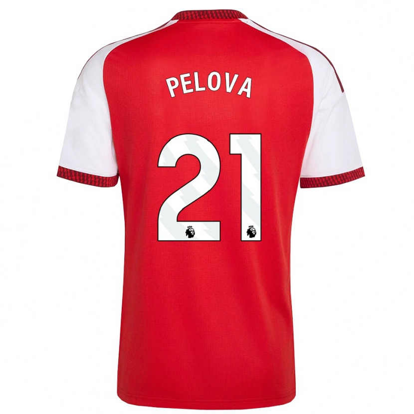 Danxen Dames Victoria Pelova #21 Rood Wit Zwart Thuisshirt Thuistenue 2026/27 T-Shirt