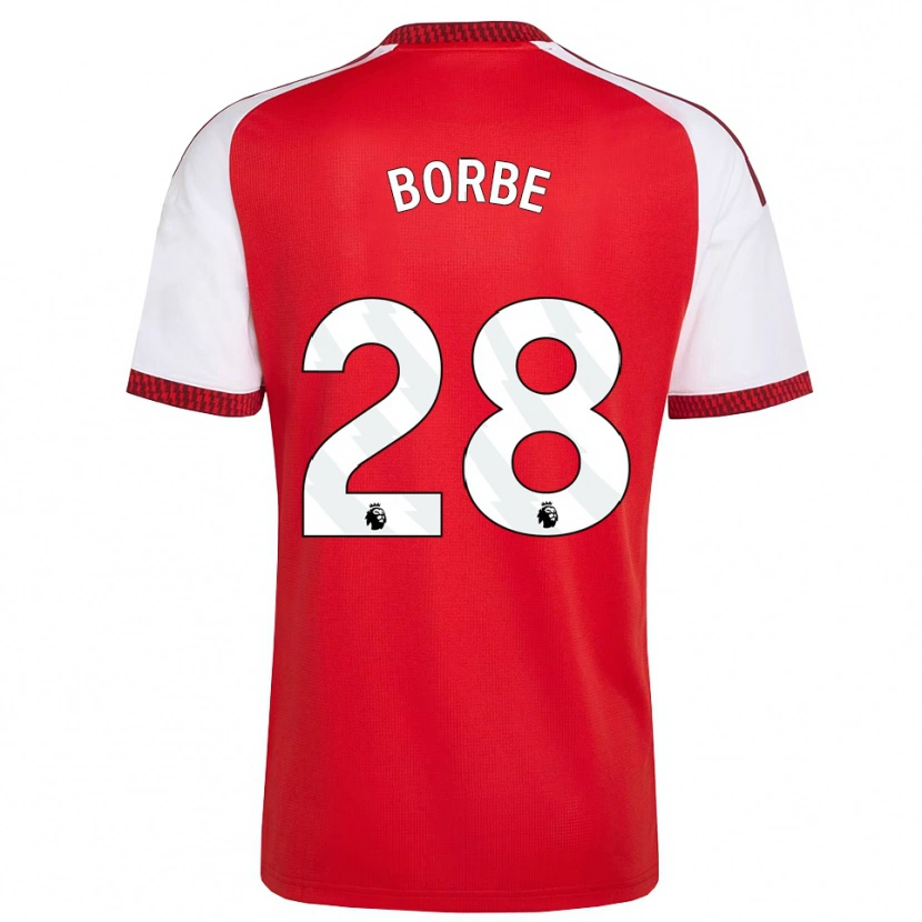 Danxen Dames Anneke Borbe #28 Rood Wit Zwart Thuisshirt Thuistenue 2026/27 T-Shirt