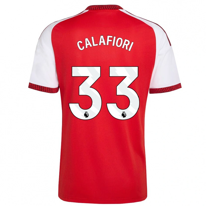 Danxen Dames Riccardo Calafiori #33 Rood Wit Zwart Thuisshirt Thuistenue 2026/27 T-Shirt