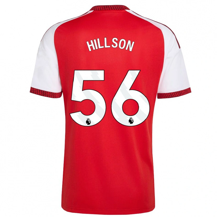 Danxen Dames James Hillson #56 Rood Wit Zwart Thuisshirt Thuistenue 2026/27 T-Shirt