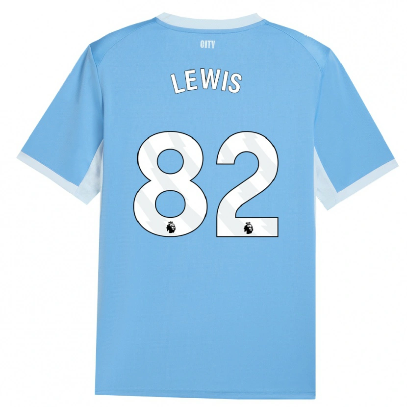 Danxen Dames Rico Lewis #82 Licht Hemelsblauw Wit Thuisshirt Thuistenue 2026/27 T-Shirt