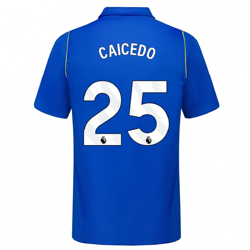 Danxen Dames Moisés Caicedo #25 Blauw Geel Thuisshirt Thuistenue 2026/27 T-Shirt