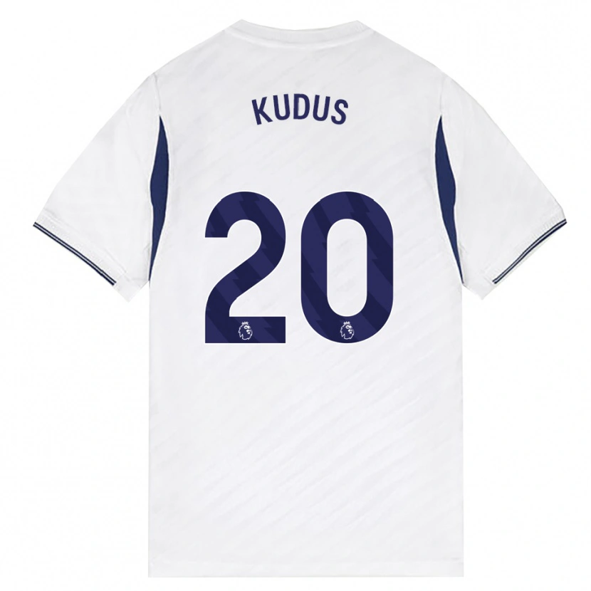 Danxen Dames Mohammed Kudus #20 Wit Rood Paars Thuisshirt Thuistenue 2026/27 T-Shirt