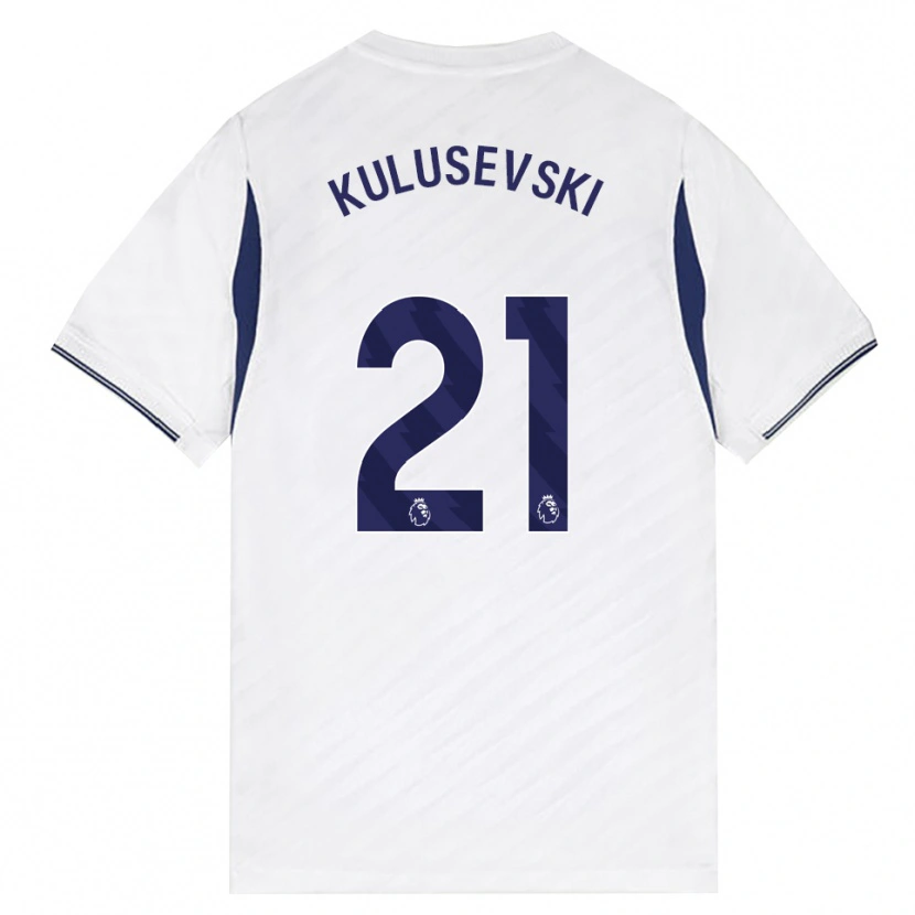 Danxen Dames Dejan Kulusevski #21 Wit Rood Paars Thuisshirt Thuistenue 2026/27 T-Shirt