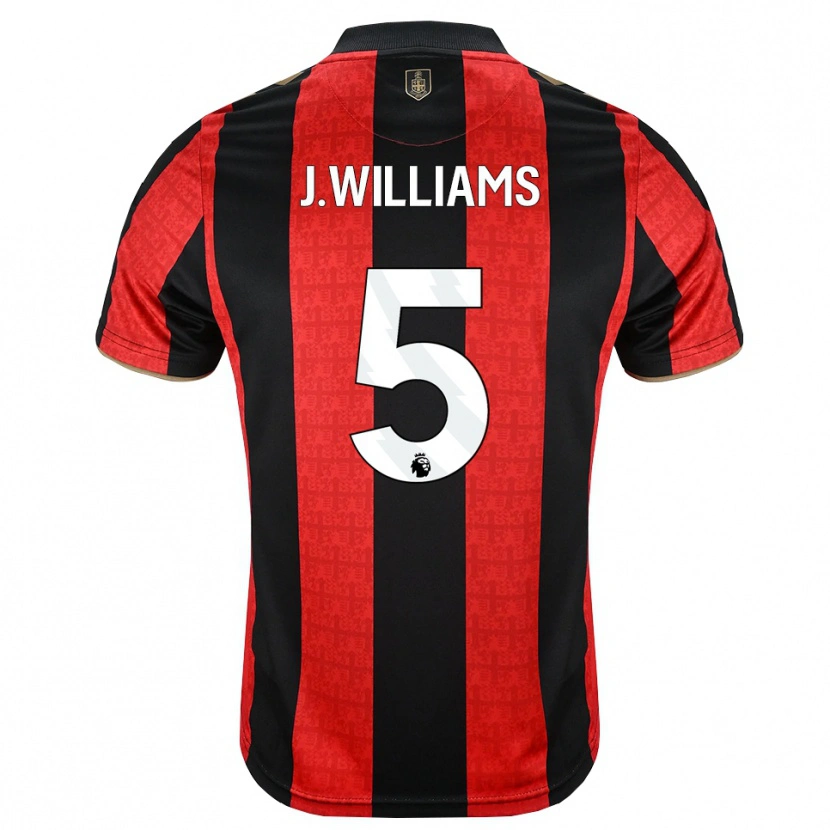 Danxen Dames Jay Williams #5 Goudgeel Rood Zwart Thuisshirt Thuistenue 2026/27 T-Shirt