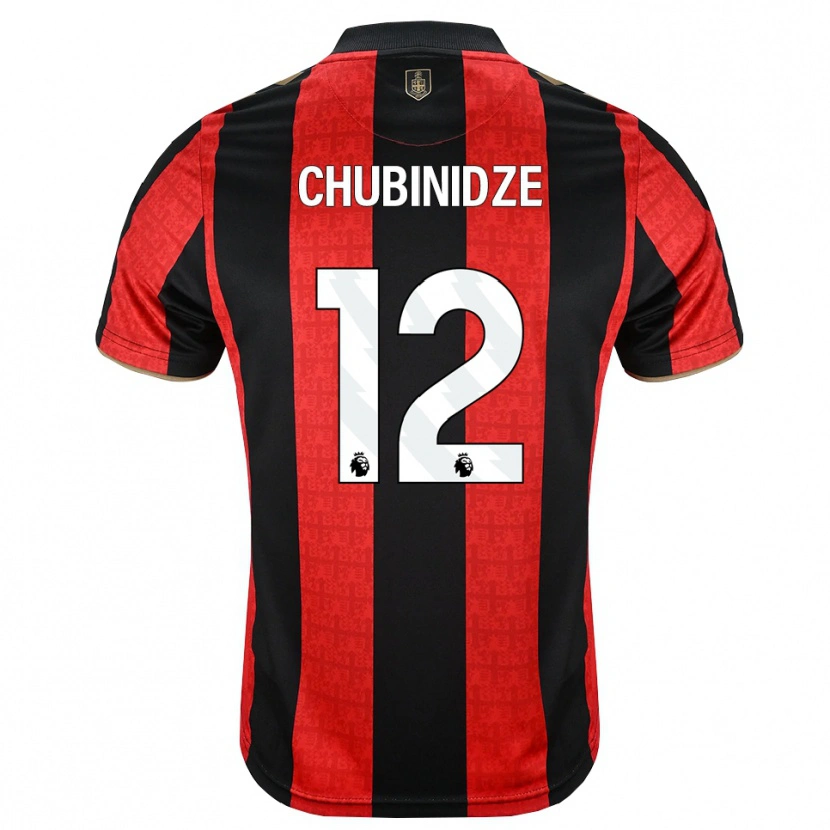Danxen Dames George Chubinidze #12 Goudgeel Rood Zwart Thuisshirt Thuistenue 2026/27 T-Shirt