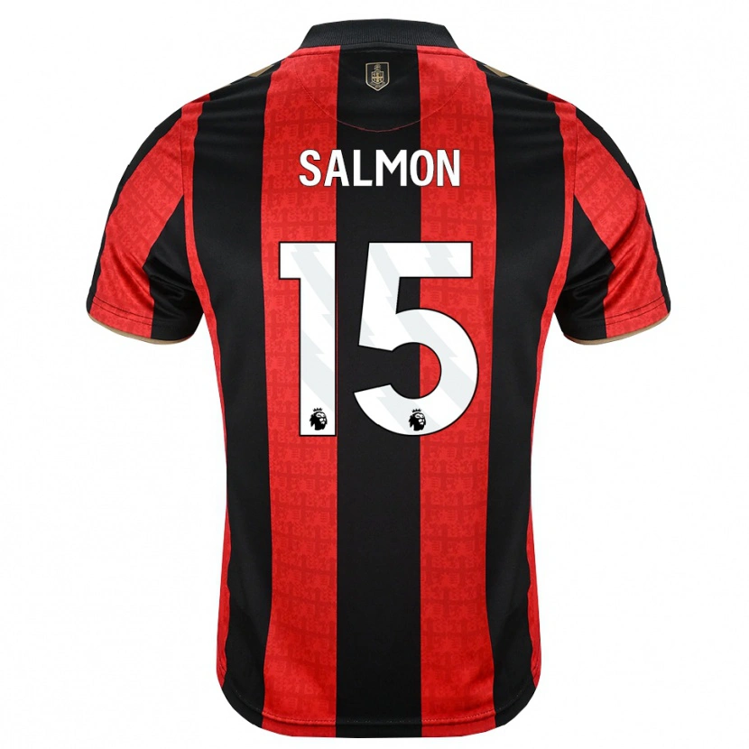 Danxen Dames Josh Salmon #15 Goudgeel Rood Zwart Thuisshirt Thuistenue 2026/27 T-Shirt