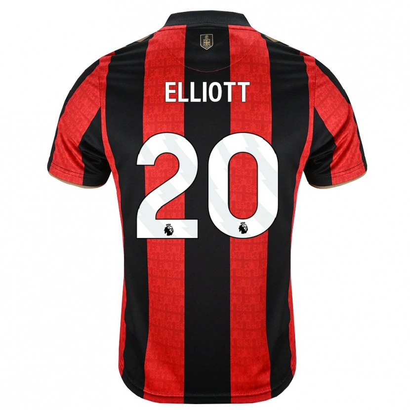 Danxen Dames Kaitlyn Elliott #20 Goudgeel Rood Zwart Thuisshirt Thuistenue 2026/27 T-Shirt