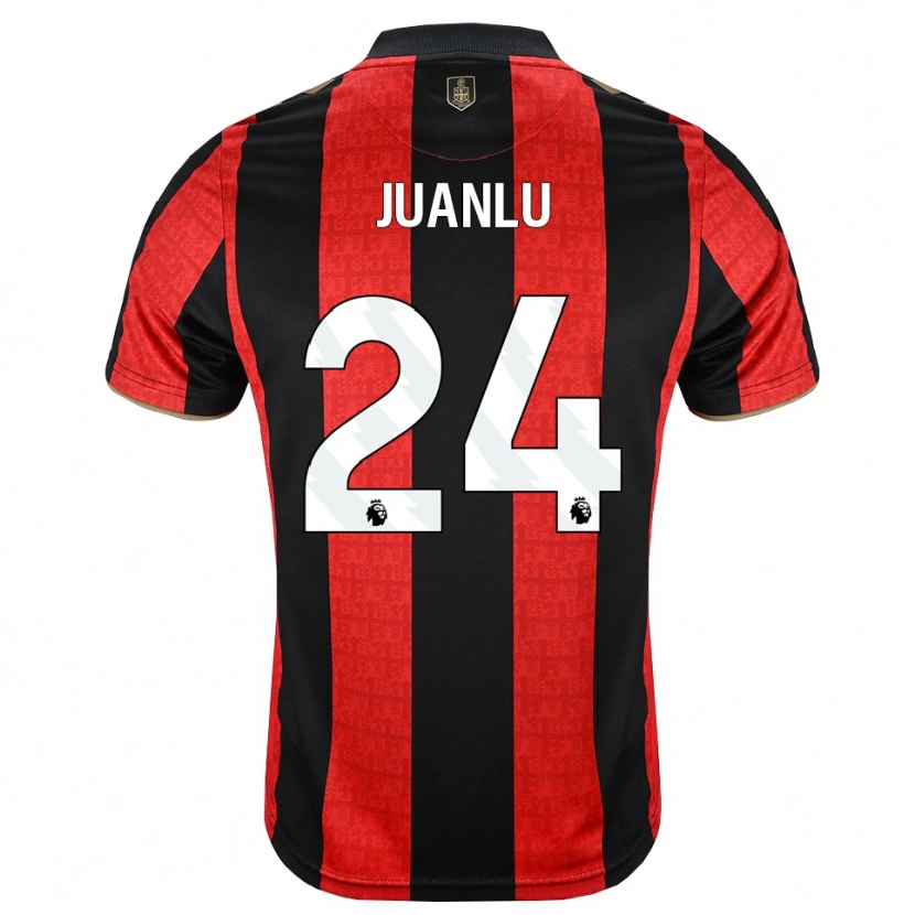 Danxen Dames Juanlu Sánchez #24 Goudgeel Rood Zwart Thuisshirt Thuistenue 2026/27 T-Shirt
