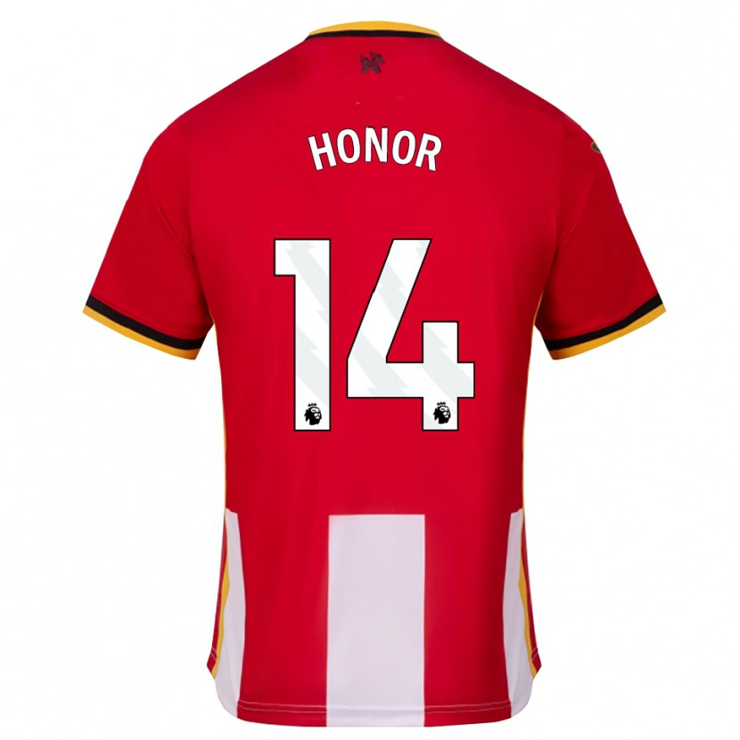 Danxen Dames Otis Honor #14 Geel Zwart Rood Thuisshirt Thuistenue 2026/27 T-Shirt