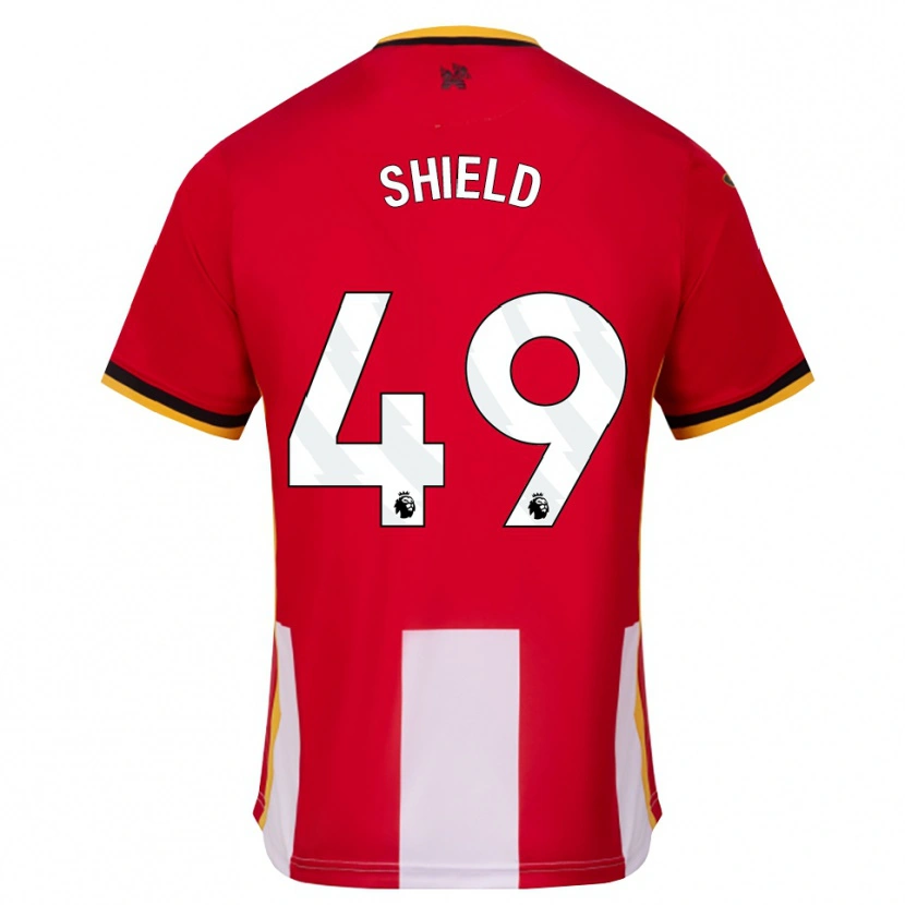 Danxen Dames Ollie Shield #49 Geel Zwart Rood Thuisshirt Thuistenue 2026/27 T-Shirt