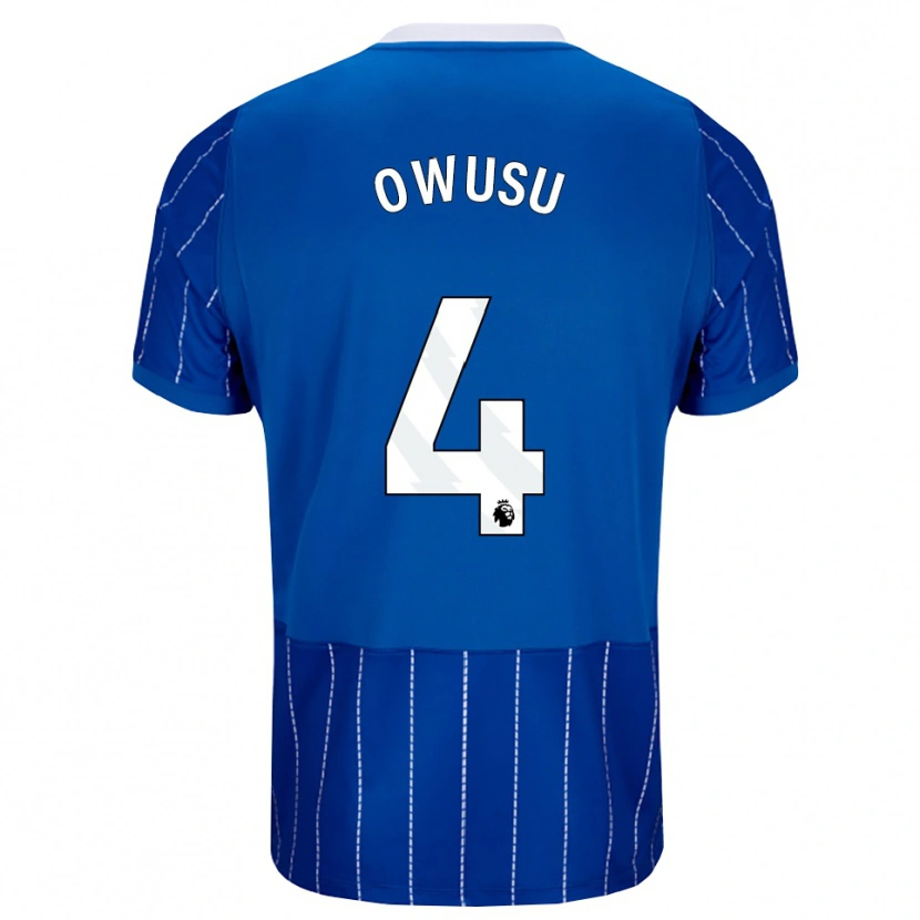 Danxen Dames Yussif Owusu #4 Mediumblauw Wit Thuisshirt Thuistenue 2026/27 T-Shirt