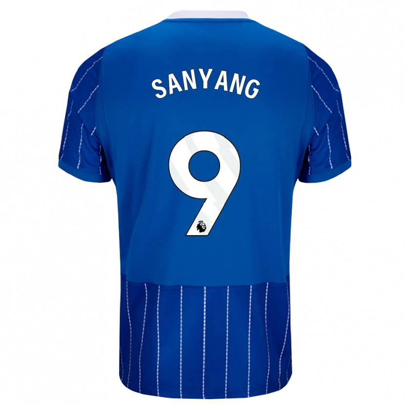 Danxen Dames Musa Sanyang #9 Mediumblauw Wit Thuisshirt Thuistenue 2026/27 T-Shirt