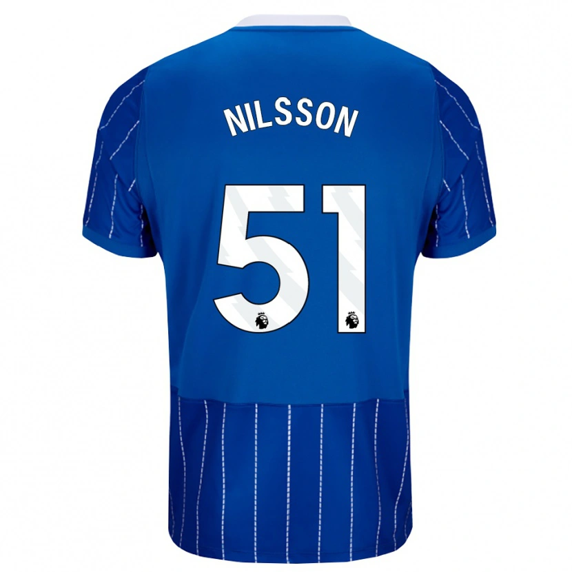 Danxen Dames Casper Nilsson #51 Mediumblauw Wit Thuisshirt Thuistenue 2026/27 T-Shirt