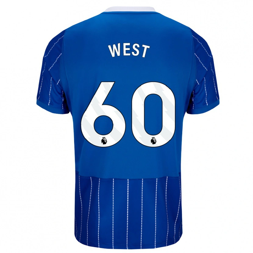 Danxen Dames Aidan West #60 Mediumblauw Wit Thuisshirt Thuistenue 2026/27 T-Shirt