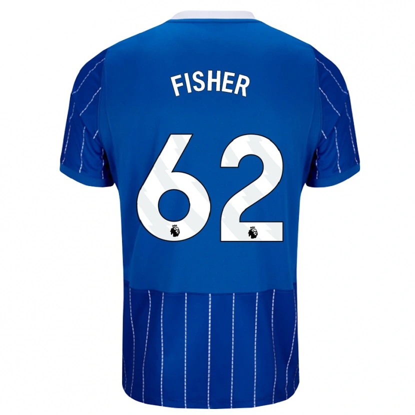 Danxen Dames Hugo Fisher #62 Mediumblauw Wit Thuisshirt Thuistenue 2026/27 T-Shirt