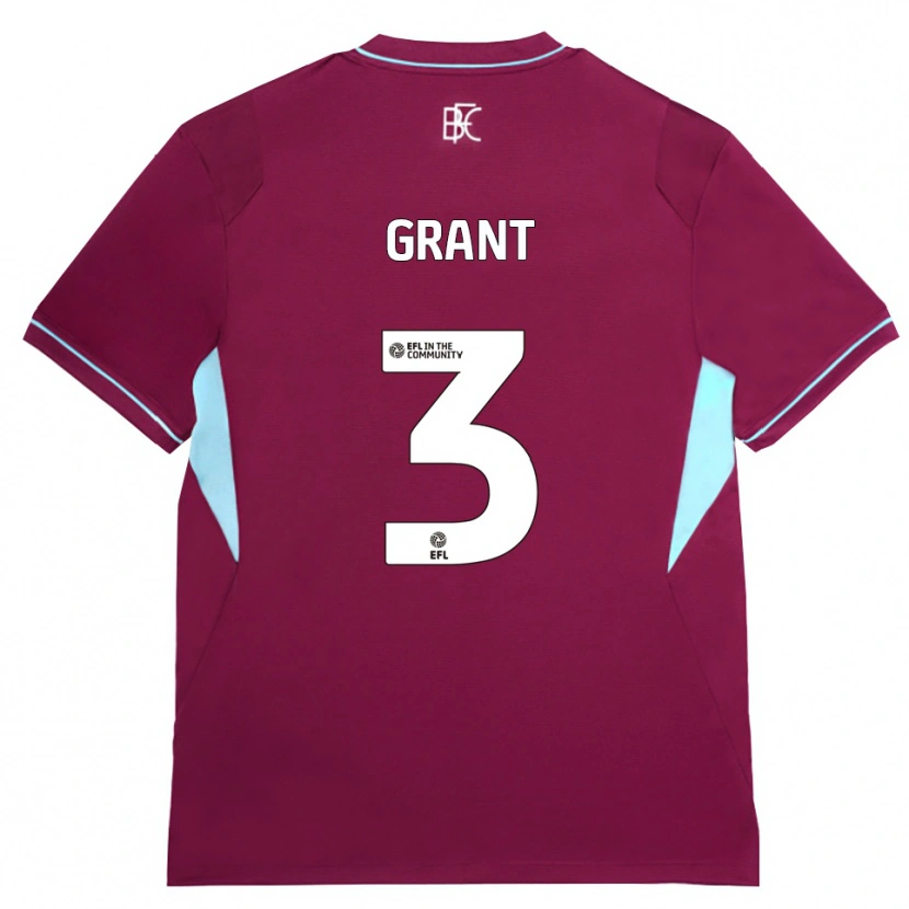 Danxen Dames Bradley Grant #3 Bordeaux Groen Thuisshirt Thuistenue 2026/27 T-Shirt