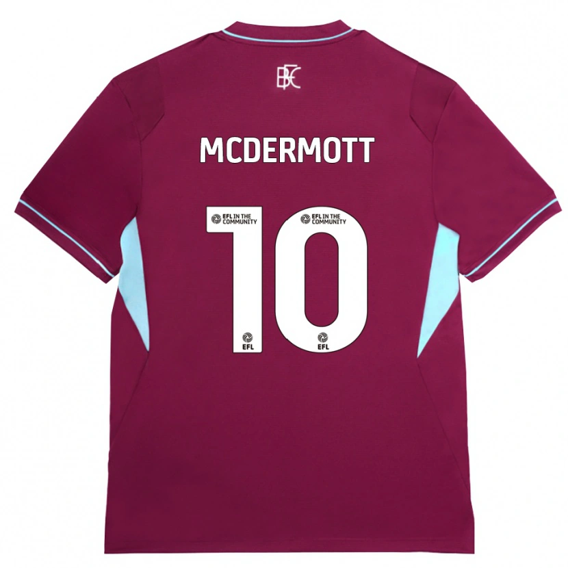 Danxen Dames Tommy Mcdermott #10 Bordeaux Groen Thuisshirt Thuistenue 2026/27 T-Shirt