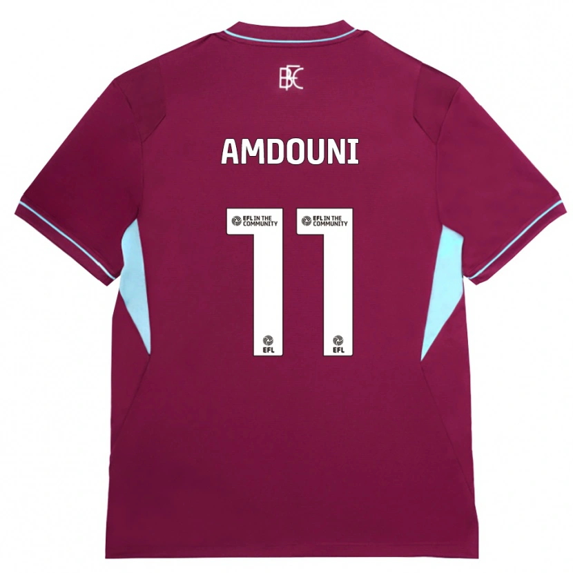 Danxen Dames Zeki Amdouni #11 Bordeaux Groen Thuisshirt Thuistenue 2026/27 T-Shirt