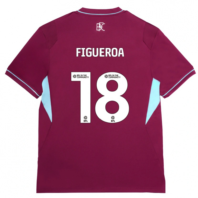 Danxen Dames Keyvan Figueroa #18 Bordeaux Groen Thuisshirt Thuistenue 2026/27 T-Shirt