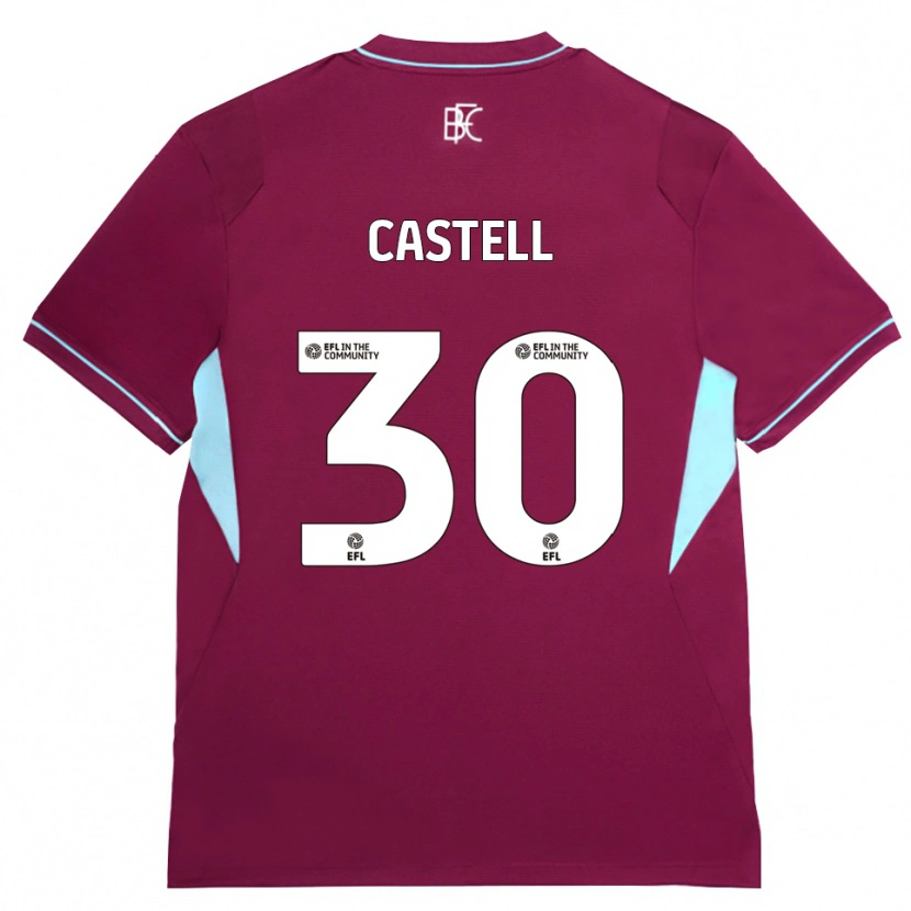 Danxen Dames Lluc Castell #30 Bordeaux Groen Thuisshirt Thuistenue 2026/27 T-Shirt