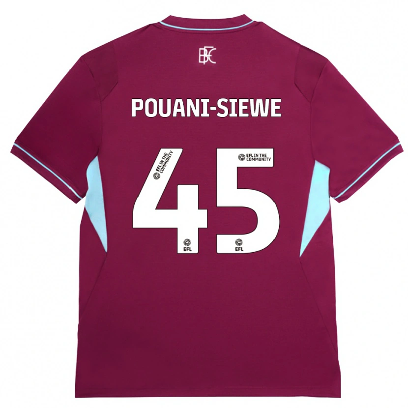 Danxen Dames Brandon Pouani #45 Bordeaux Groen Thuisshirt Thuistenue 2026/27 T-Shirt