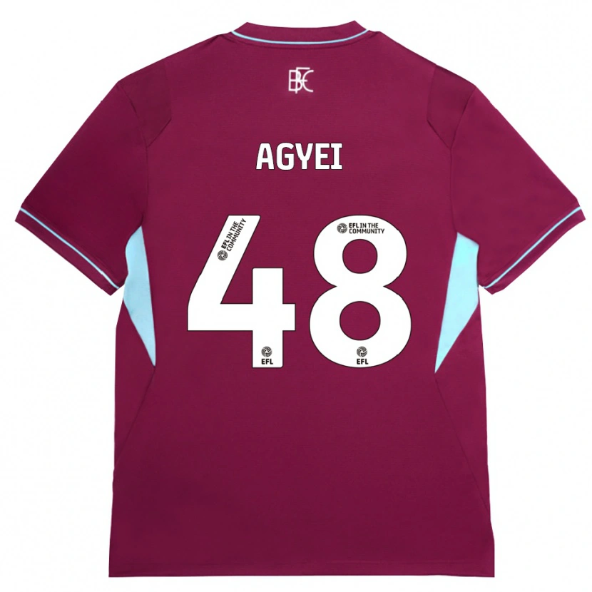 Danxen Dames Enock Agyei #48 Bordeaux Groen Thuisshirt Thuistenue 2026/27 T-Shirt